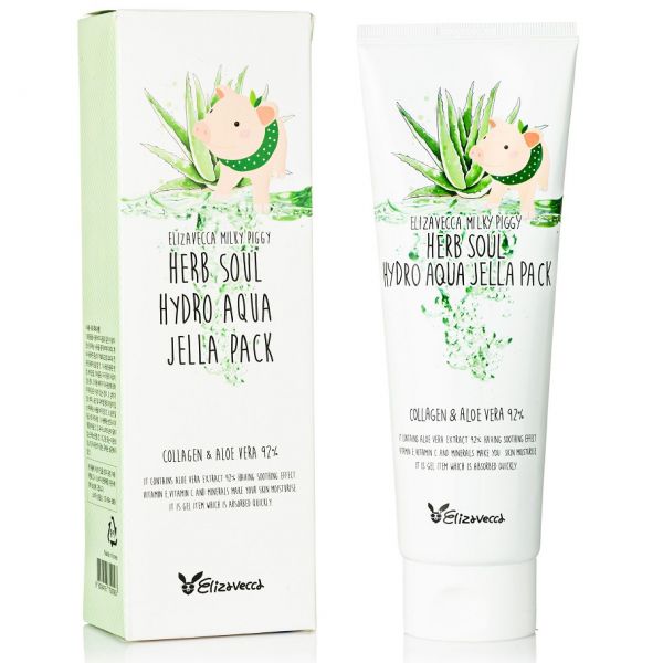 Face mask MOISTURIZING/ALOE Milky Piggy Herb Soul Hydro Aqua Jella Pack Elizavecca 250 ml